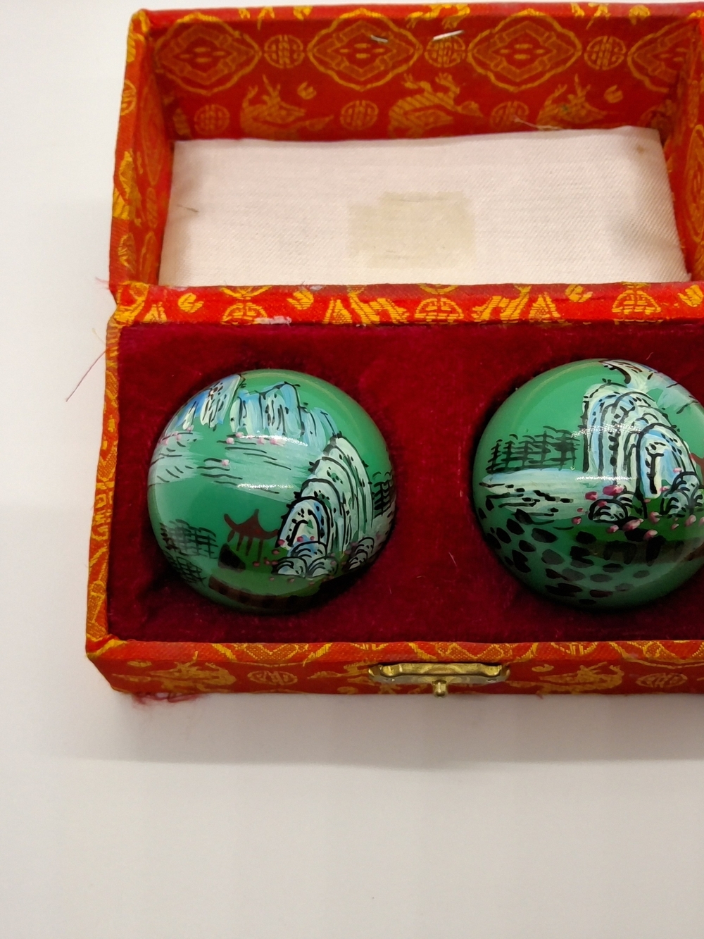 Rare Old Chiming Harmony Baoding Balls, Chinese Health Balls in Original Box - Picture 6 of 16